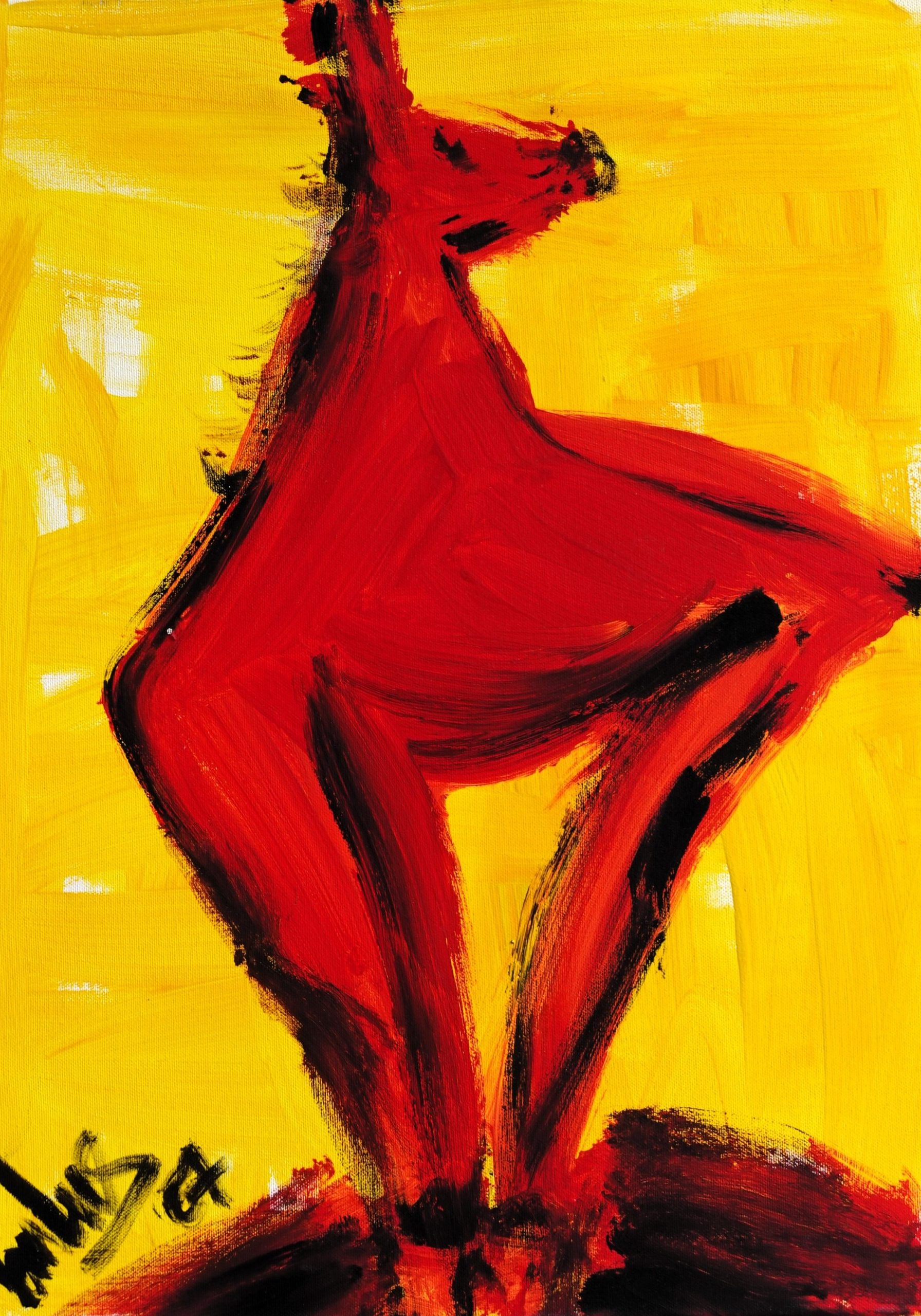 00-Mein Kitz, Acryl auf Leinen, 50 cm x 60 cm, Jahr 2007, Euro 4.500,--
